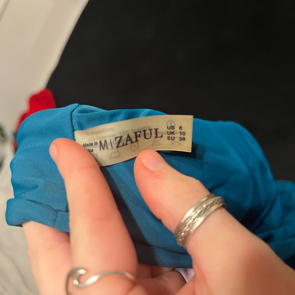 Teal Bathing Suit top with Adjustable Straps - Picture 2 of 2